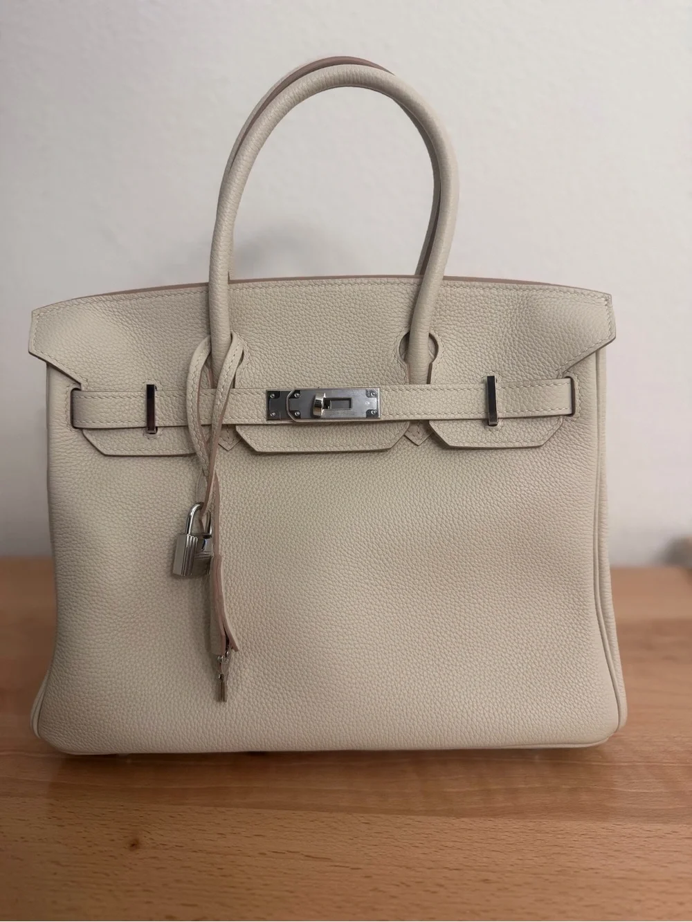 Birkin 30 Craie Togo PHW HANDMADE RETOURNE IMPORTED